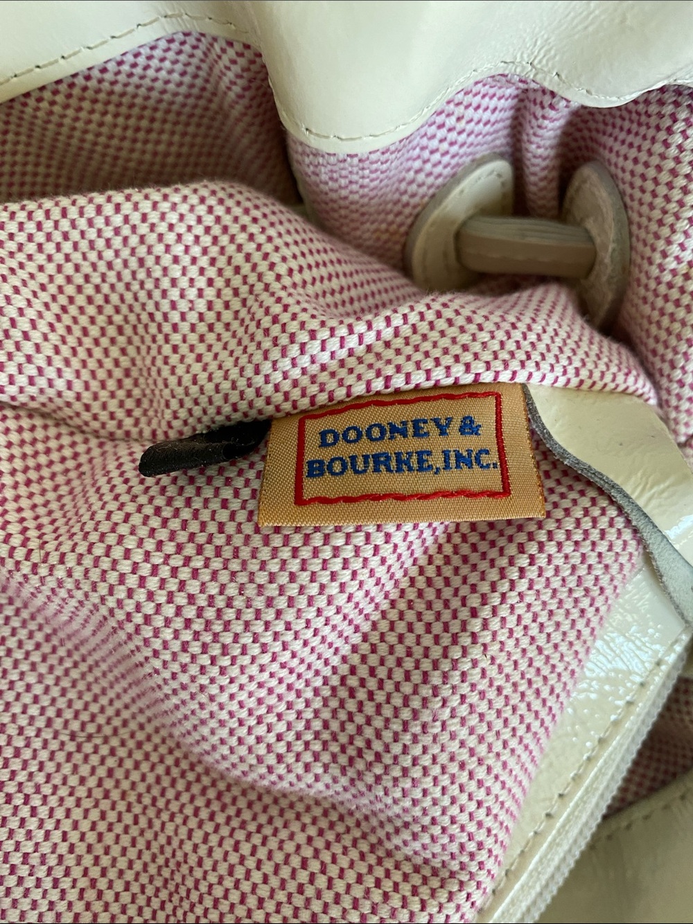Dooney & Bourke Chiara Cream Patent Leather Shoulder Bag - Picture 15 of 16